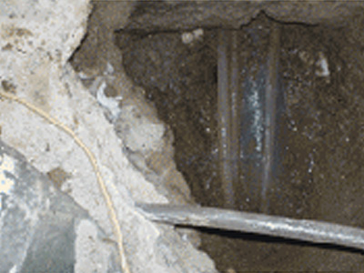 누수 현장 사진